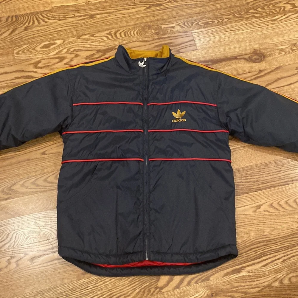 Vintage Unisex Adidas full zip winter puffer coat insulated winter rare